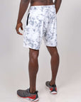 Swerve Shorts in Nimbus Cloud color, showcasing 4-way stretch fabric from the back view.