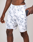 Men's Swerve Shorts in Nimbus Cloud, featuring 4-way stretch for optimal movement during workouts.