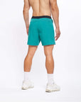 Flow Men's Lined Hot Yoga Shorts 5" - Glacier Green