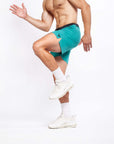Flow Men's Lined Hot Yoga Shorts 5" - Glacier Green