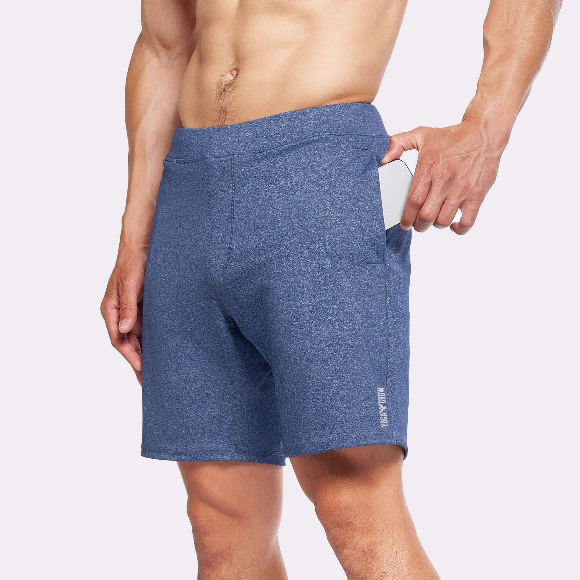 Yoga Crow™ Men's Swerve Yoga Shorts with Liner Pockets in