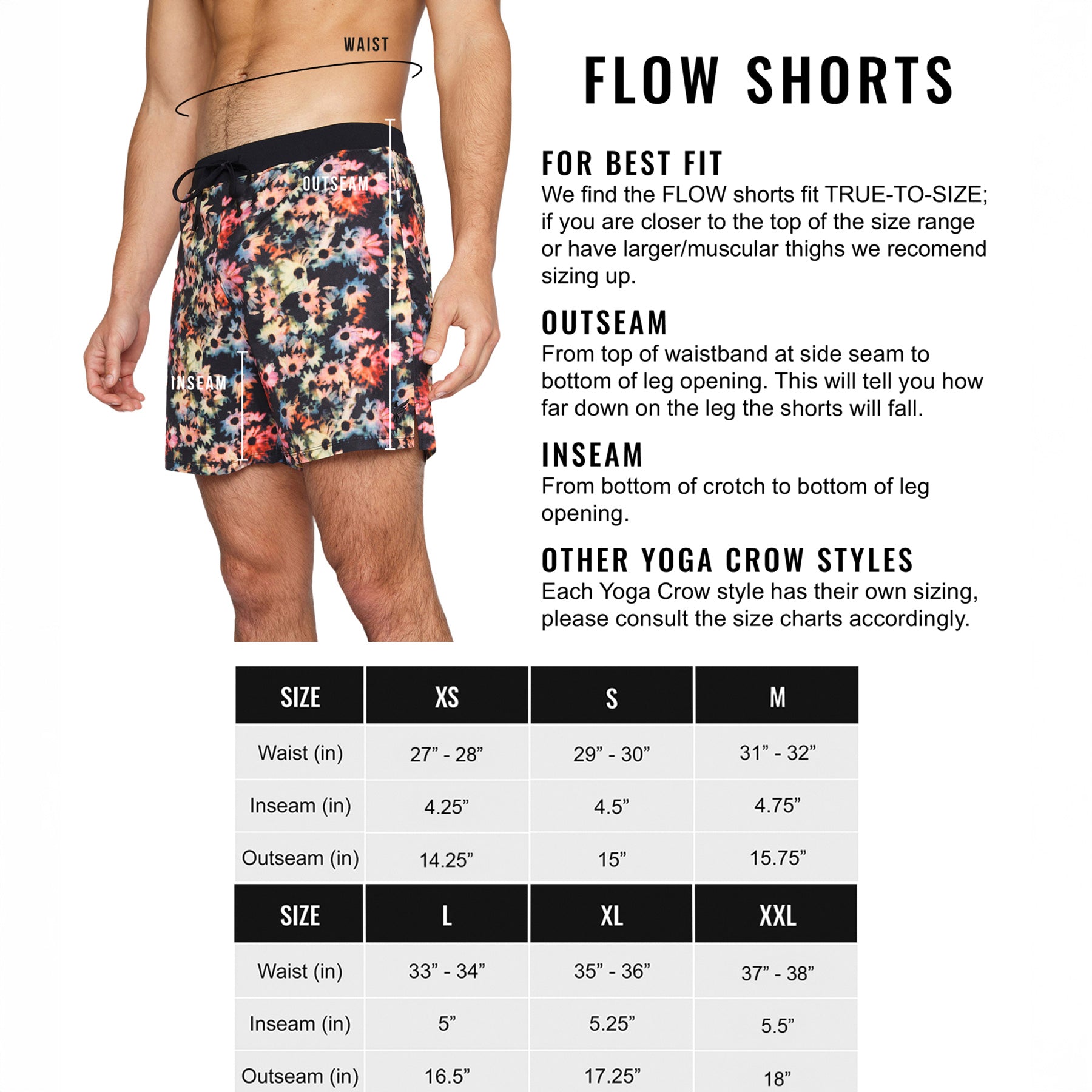 Flow Shorts - Black Floral