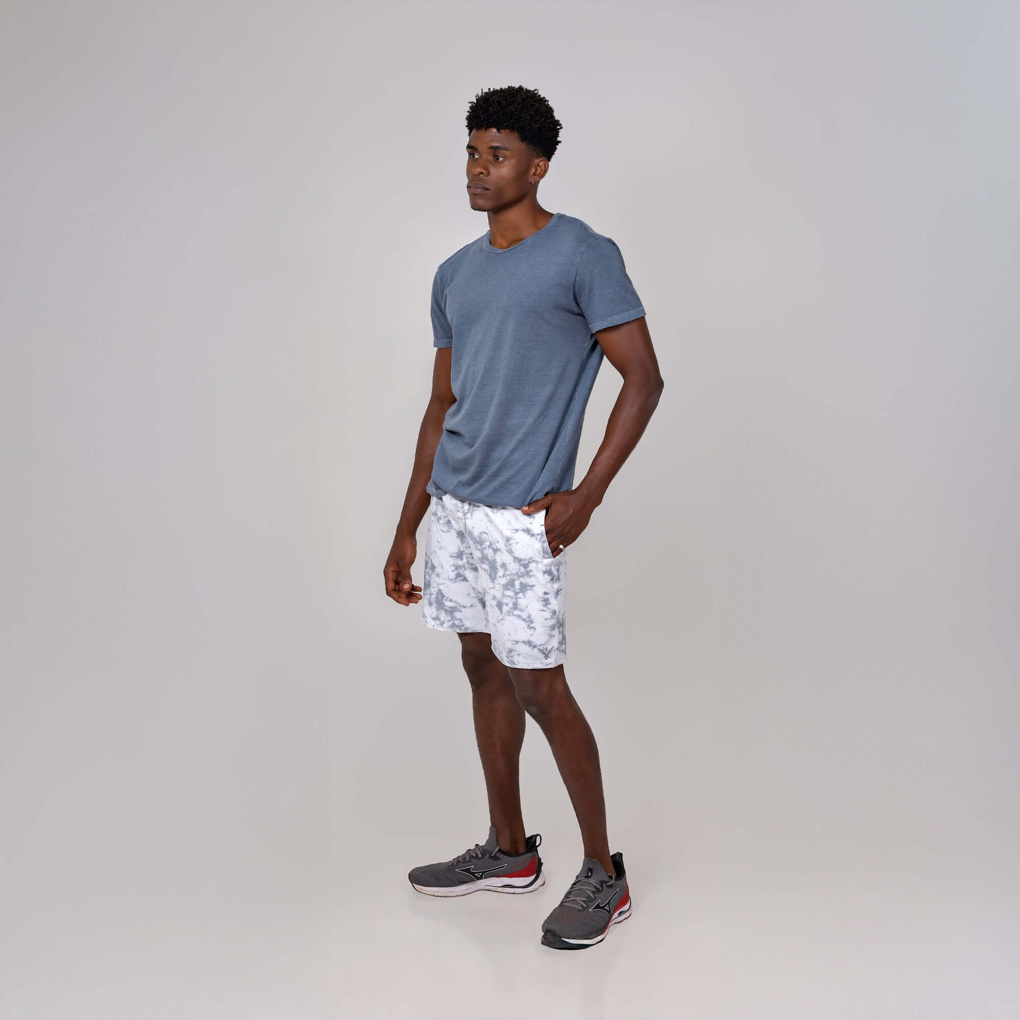 Swerve Men's Lined Yoga Shorts 7" - Nimbus Cloud