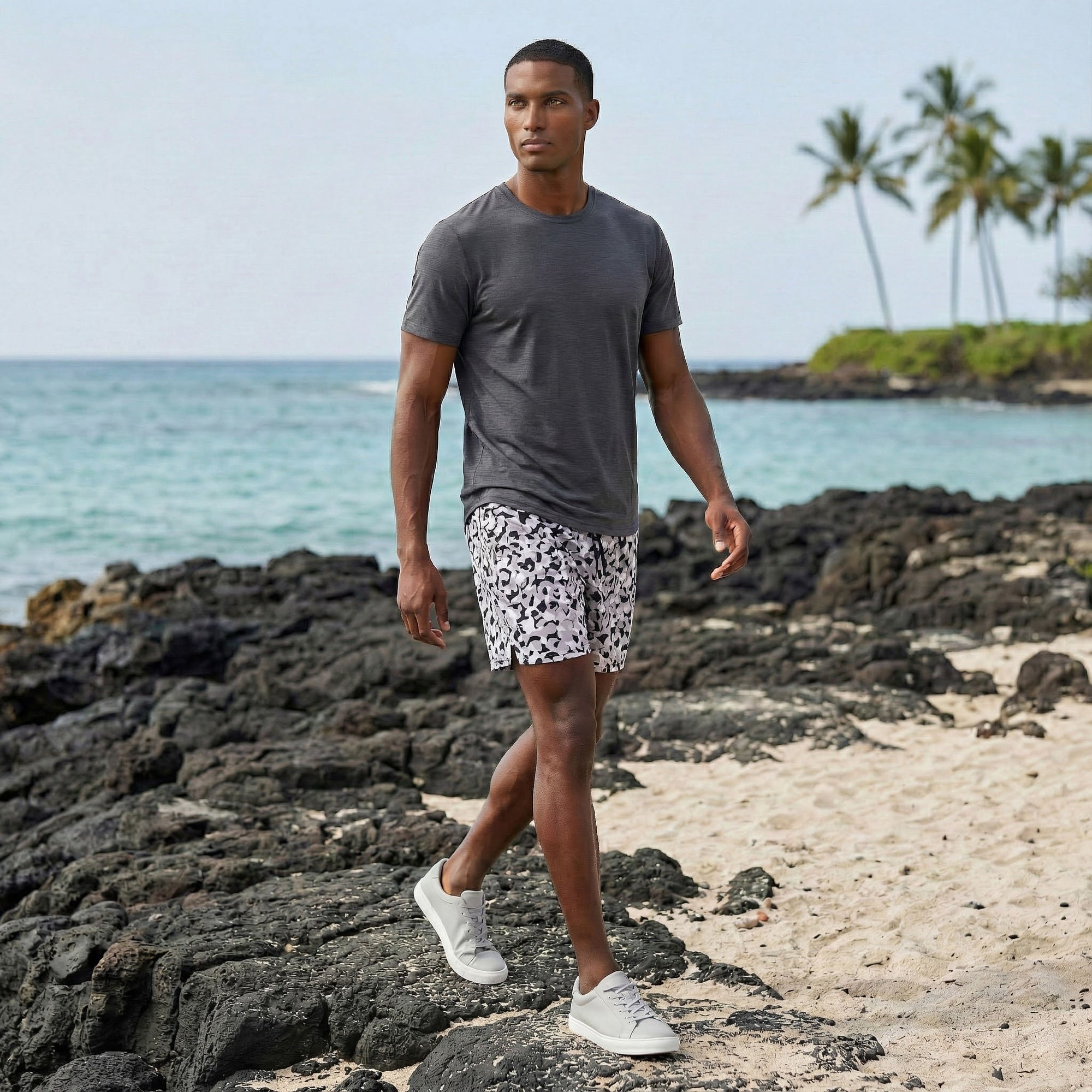 Flow Shorts - Snow Leopard